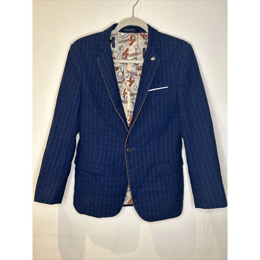 Calvin Klein Sport Coat Size 50 R Jacket Blazer Navy